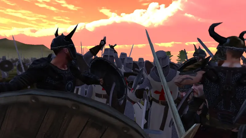 Crusaders meet barbarians at sundown