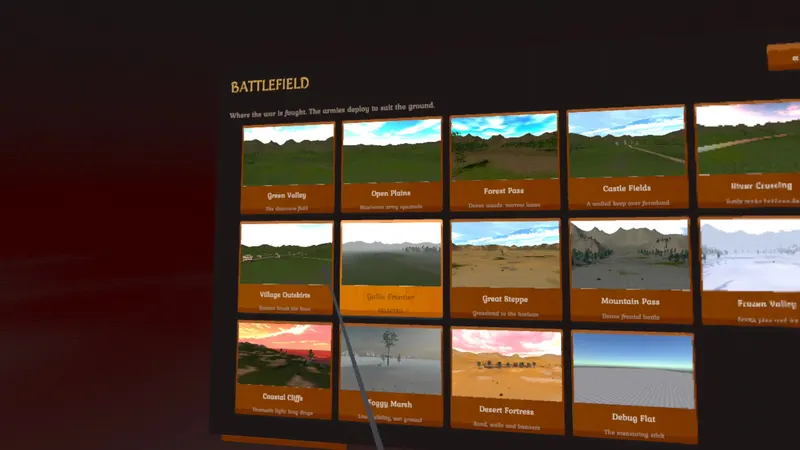 Choose from thirteen battlefields
